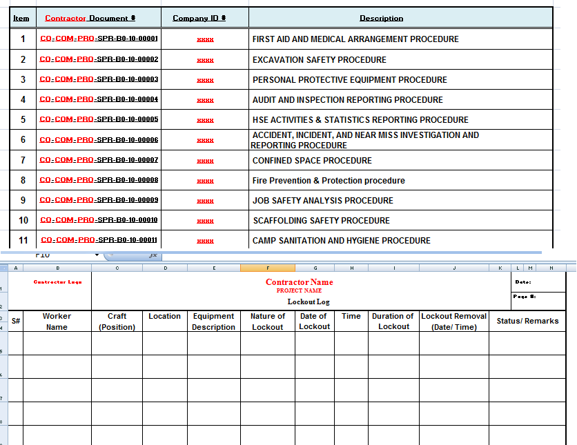 Construction Health Safety & Environment Attachment Sample