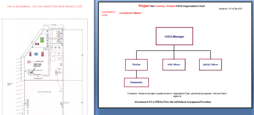 First Aid & Medical Arrangement Attachment Sample