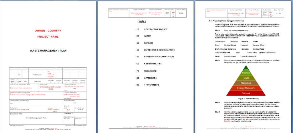 Waste Management Plan Sample